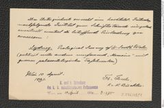 k.k. naturhistorisches Hofmuseum, Intendanzakten 1885-1896 (Hauer), Aktenzahl Z.276/1891, Seite 1